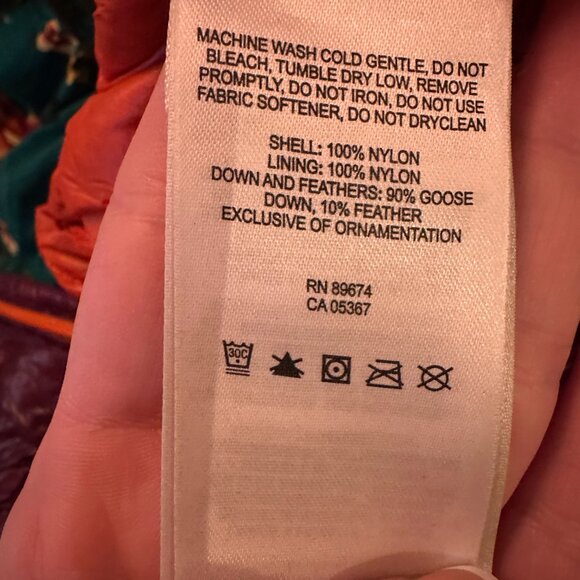 Mountain Hardwear Women’s Down Jacket – Purple/Orange – Lightweight & Packable - Picture 3 of 6